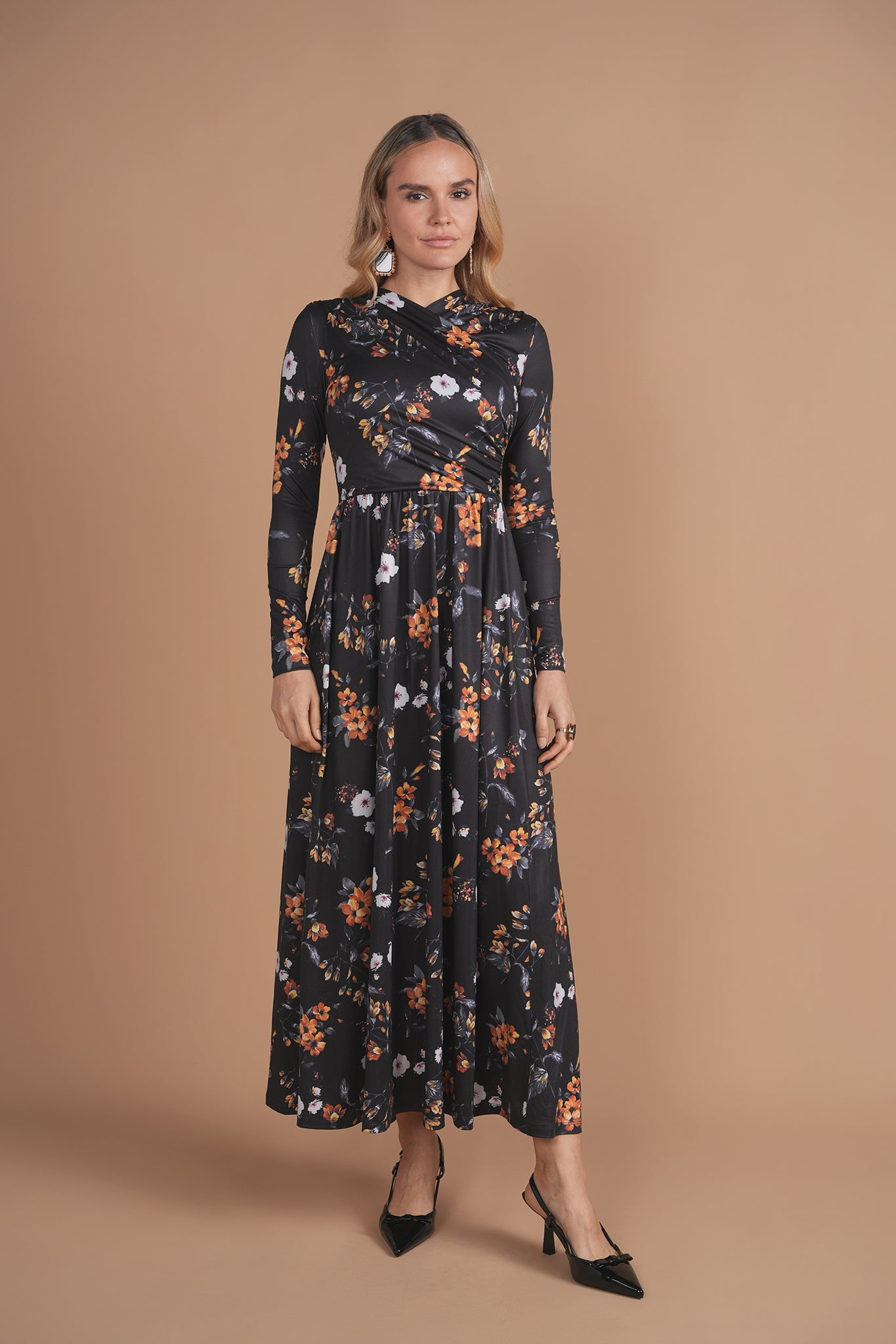 Bliss Crossover Overlay Maxi Floral Jersey