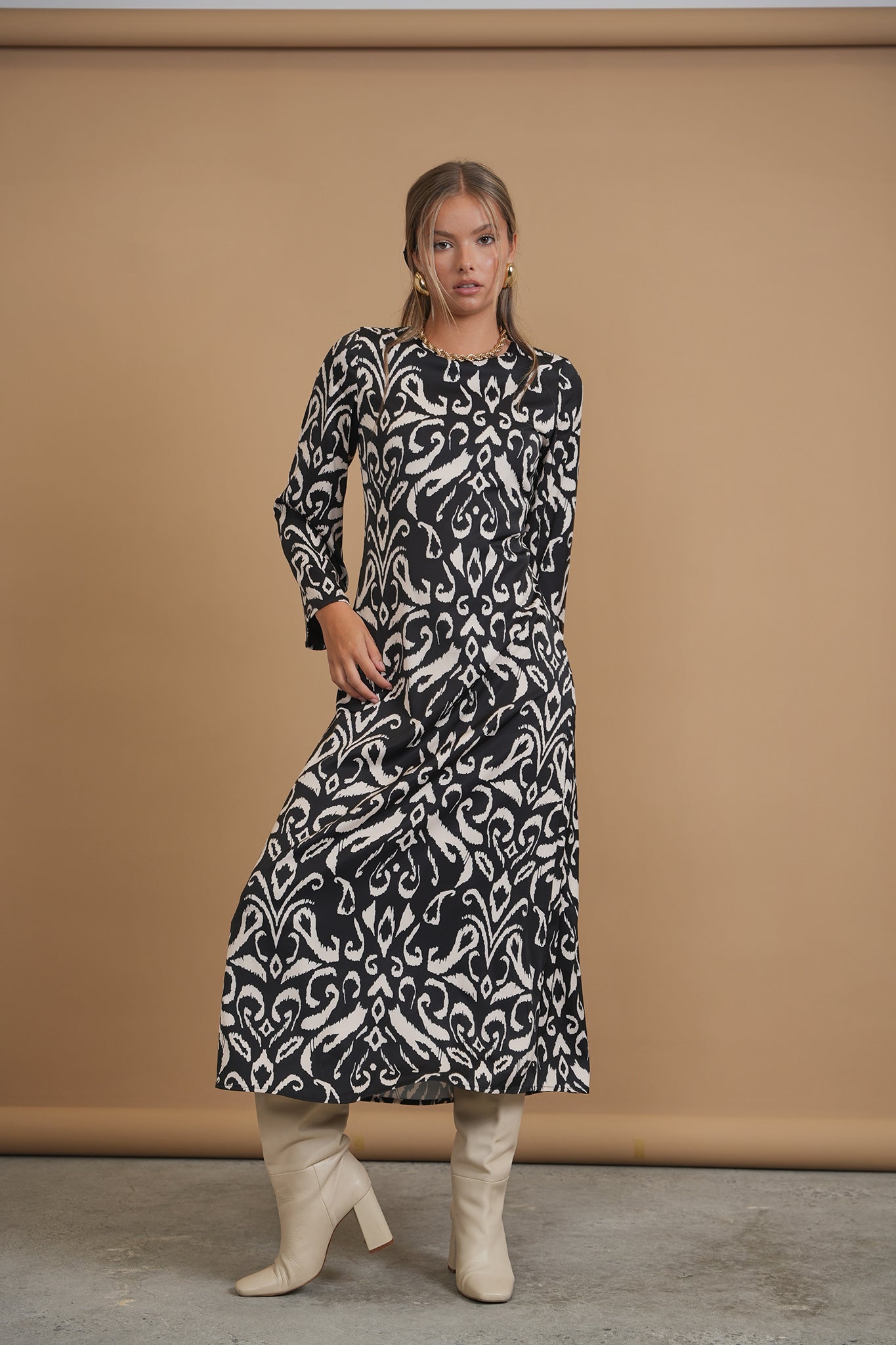 Bliss Black/White Abstract Dress