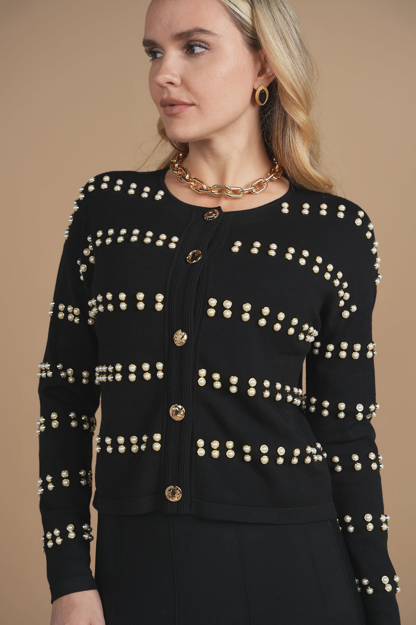 Bliss Beaded Cardi Black