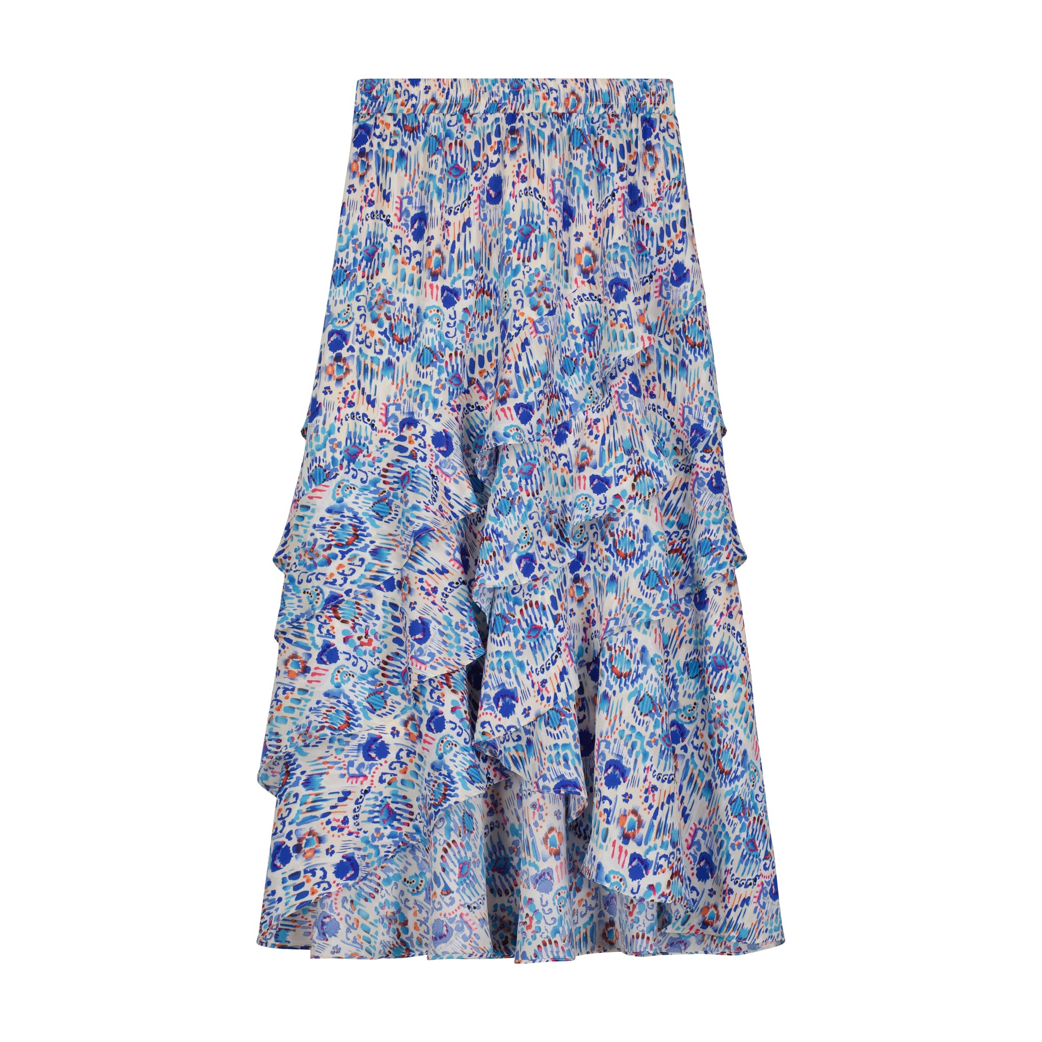 Bliss Layered Skirt Blue Print
